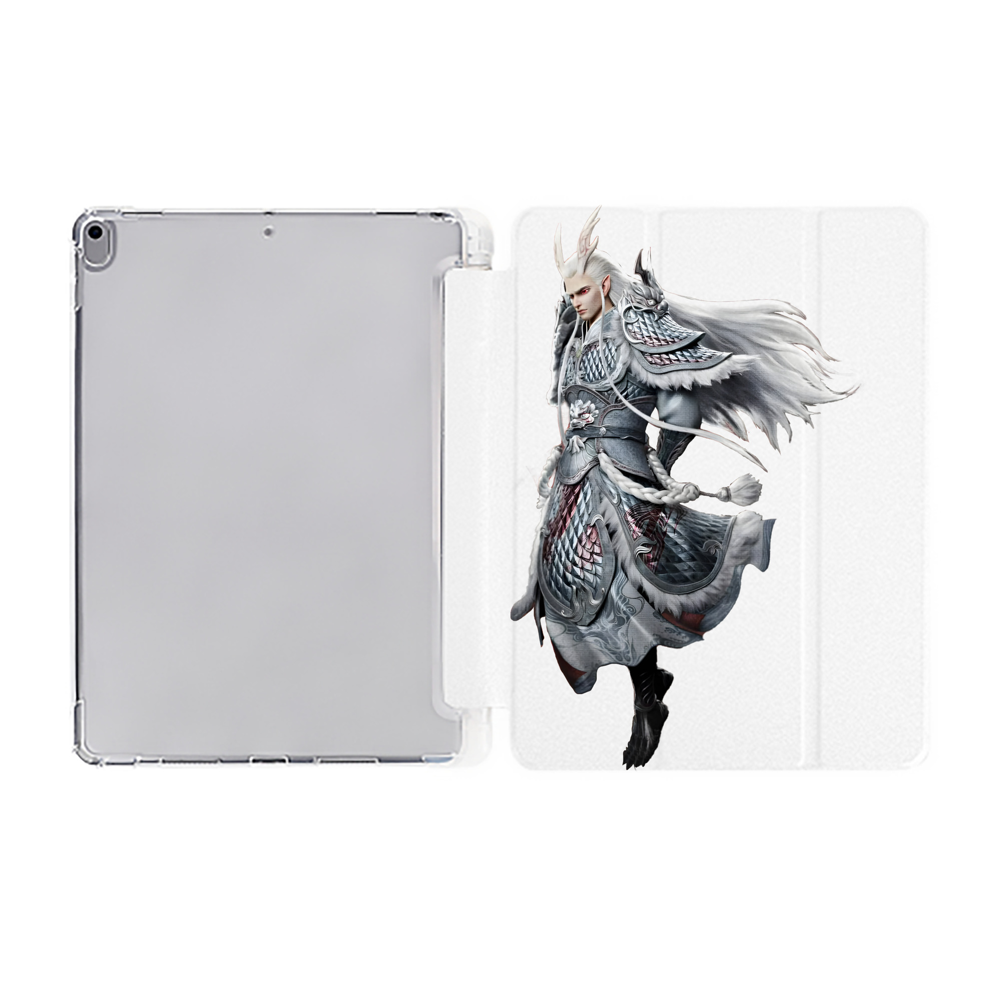 （画像用） Ne Zha 2 ナタ 魔童の大暴れ IPad ケース ペン収納付き 三つ折りスタンド PUレザー×シリコン 対応機種9.5/10.5/10.9インチ